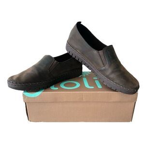 Glolily Elle Suede Brown Smooth Slip On Suede Loafers Women’s Size 8 M